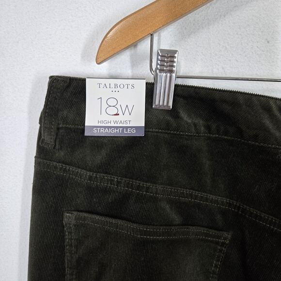 Talbots Simply Flattering Corduroy Jeans 18W Slimming High Waist Straight Leg - Picture 8 of 13